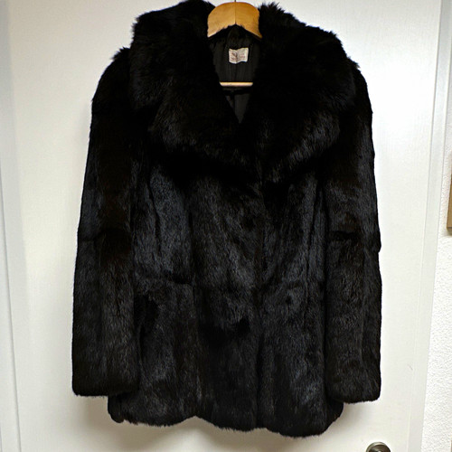 Damen pelzjacke schwarz m - damen, gr.