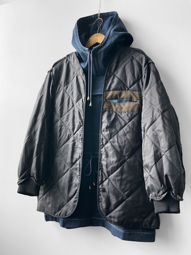 Schwarze militär steppjacke - schwarze,